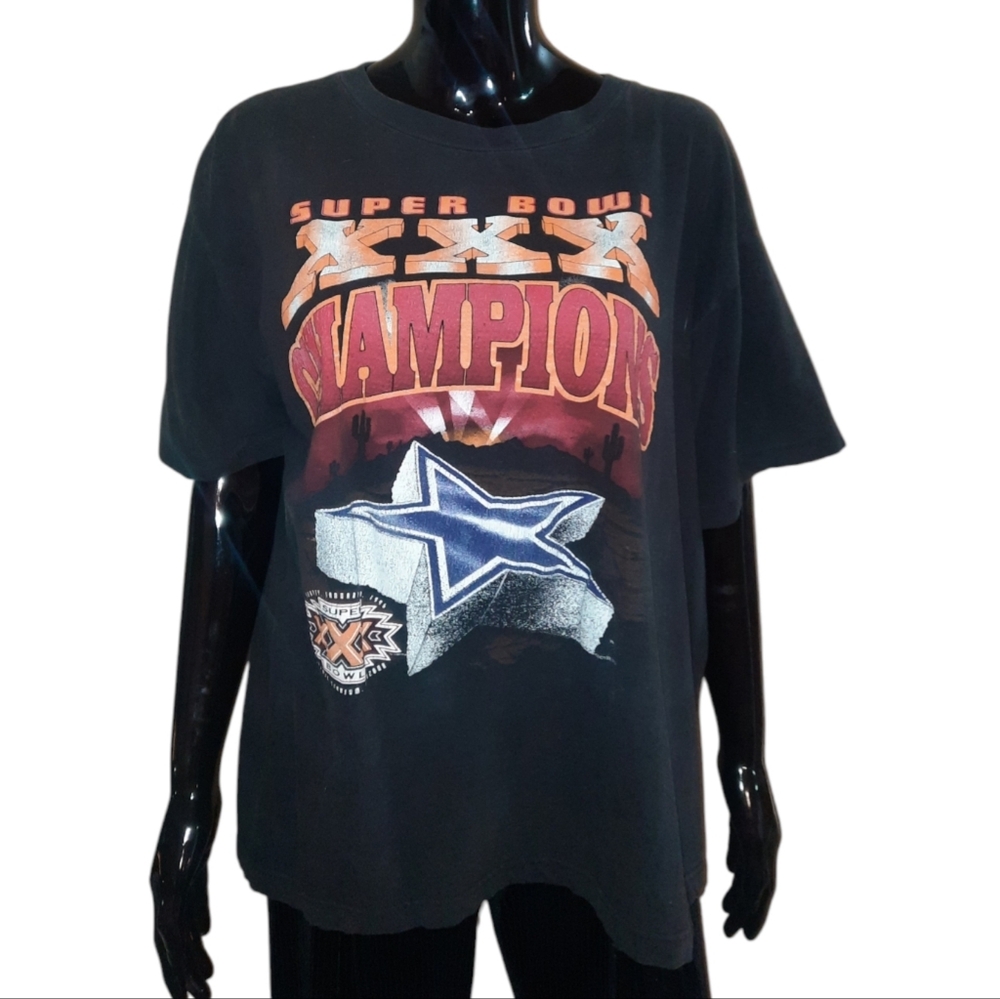 Vintage 90s Super Bowl XXX Champions Dallas Cowboys Football T-Shirt | Size XL